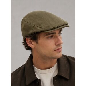 Brixton Mens Green Hooligan Newsboy Flat Cap Large Herringbone Ivy Hat Retro